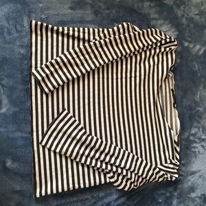 Striped crop top sweatshirt